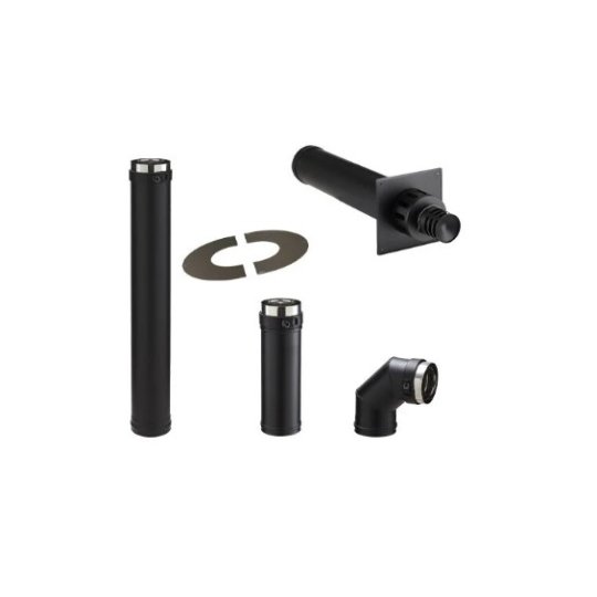 KIT CONDUIT CONCENTRIQUE PGI 80/130 EN VENTOUSE SORTIE SUPERIEURE