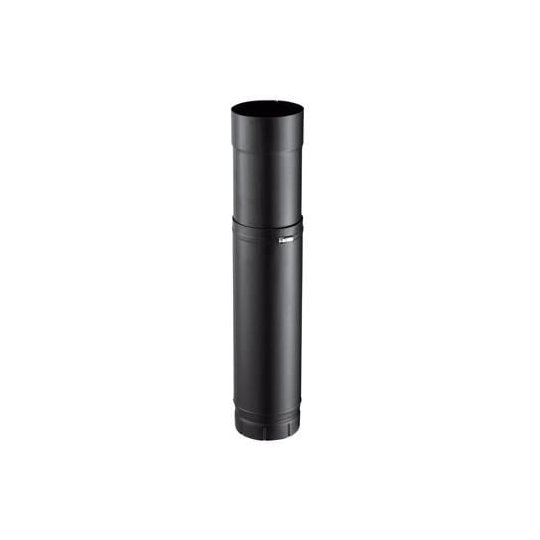 ELEMENT DROIT REGLABLE Ø130 ACIER EMAILLÉ NOIR