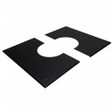Plaque de finition noire en 2 parties 300mm