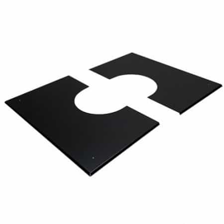 Plaque de finition noire en 2 parties 300mm