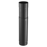 ELEMENT DROIT REGLABLE Ø80 ACIER EMAILLÉ NOIR