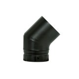 COUDE 45° POUR CONDUIT Ø80 ACIER EMAILLÉ NOIR