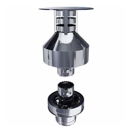 kit adaptation du système PGI sur un conduit de fumée Therminox Ø150