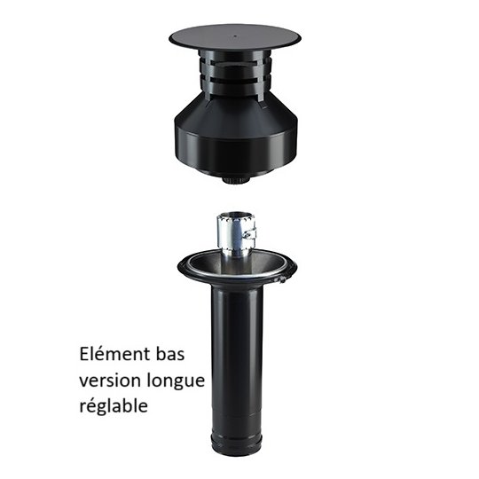 KIT RENO SORTIE DE TOIT Therminox ø150 ø100/150 PGI Noir