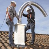 Embout de finition pour tubage avec un flexible 80 100 130 150 180 200 mm