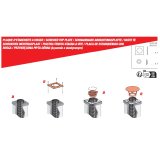 Plaque d'étanchéité supérieure 350x500 à visser pour flexible 80 100 130 150 180 200mm
