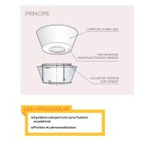 Finition plafond DECO+ H220 Therminox ø100 Blanc