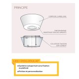 DECO+ POUR CONDUIT INOX/GALVA 180 200 ou 230 vers émaillé H220 Noir