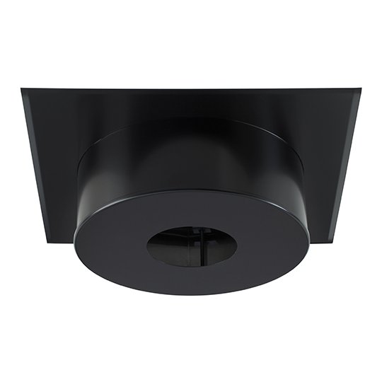 Finition plafond carree haute noire pour Poujoulat inox galva 180 200 230