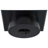 Finition plafond carree h120 noire pour Poujoulat inox galva 180 200 230