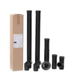 KIT CONDUIT DE RACCORDEMENT POUR POELE GRANULES SORTIE ARRIERE AVEC COUDES