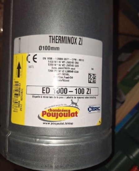 Version Therminox zinc (non brillante) pour intérieur